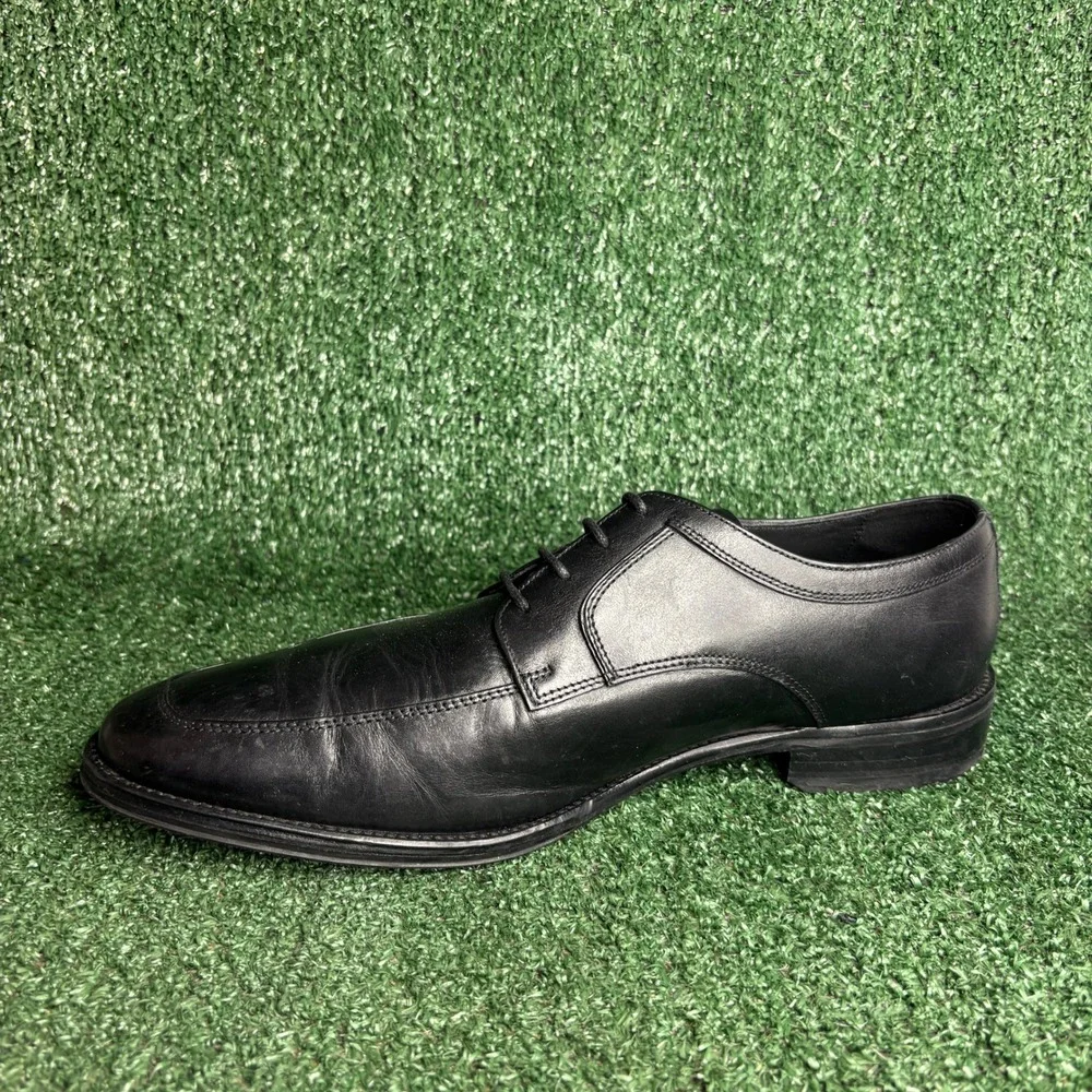 Kenneth Cole Tully Oxford Leather Lace Up Formal Dress Shoes Black Mens Size 12M